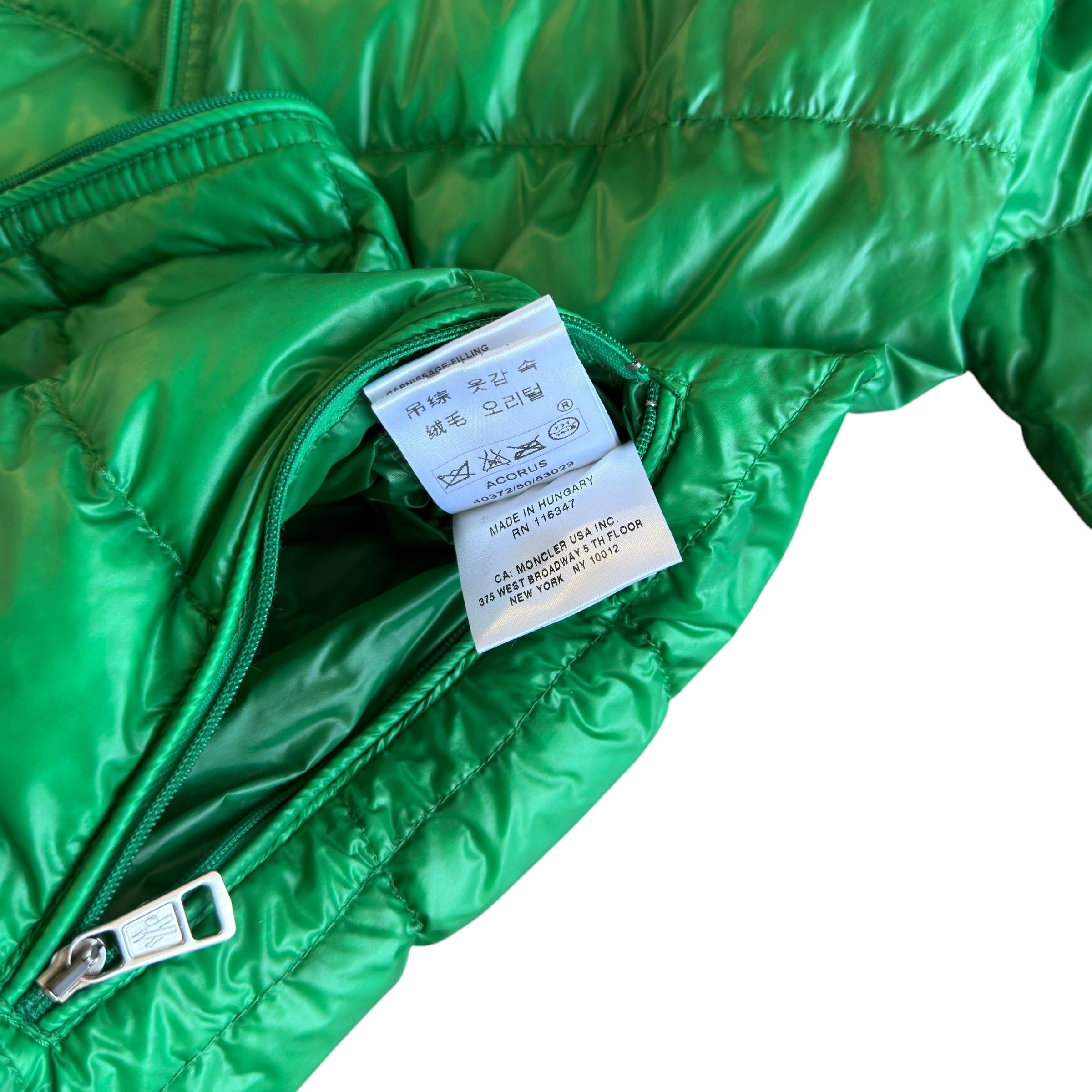 Moncler Green Acorus Down Jacket