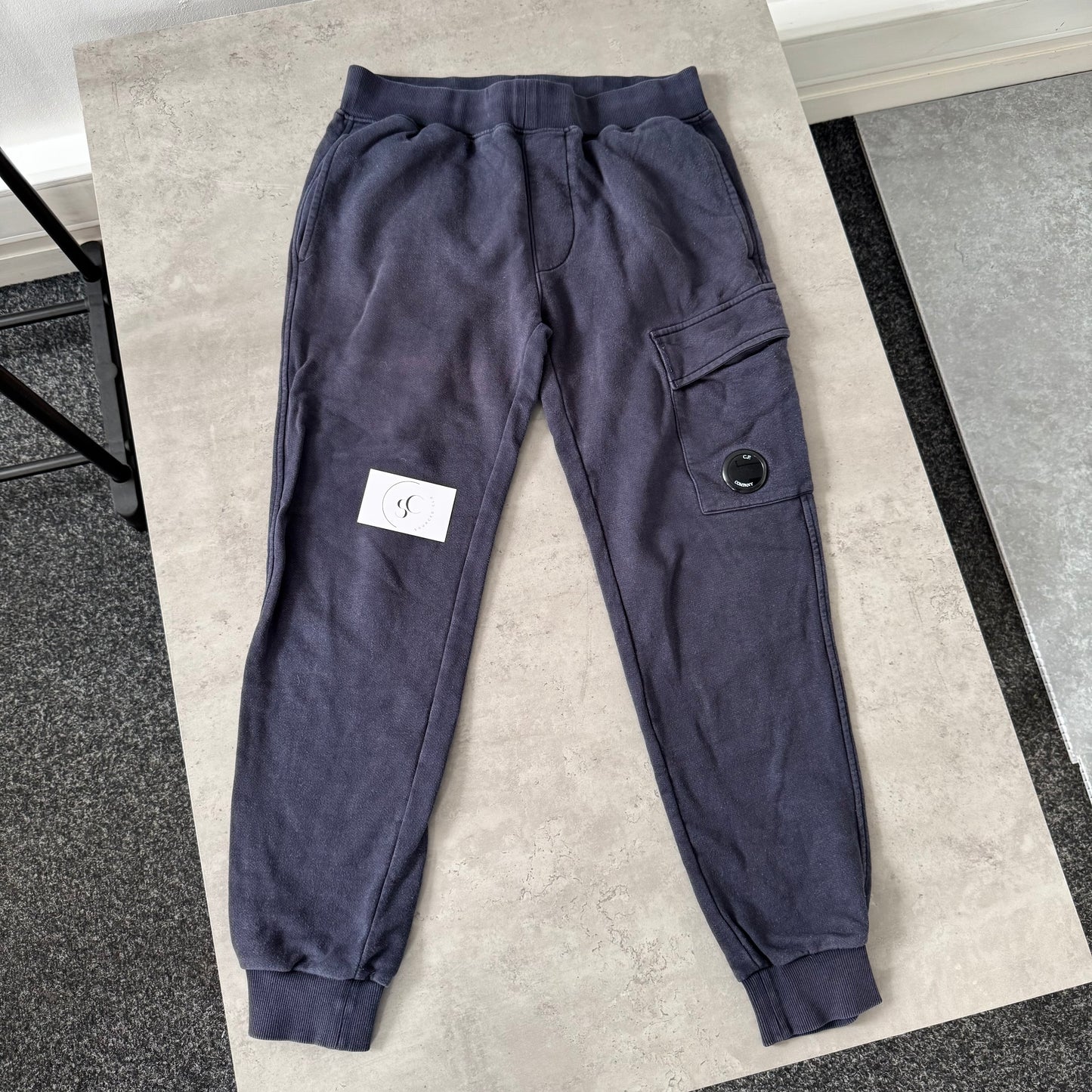 CP Company Navy Fleece Lens Bottoms