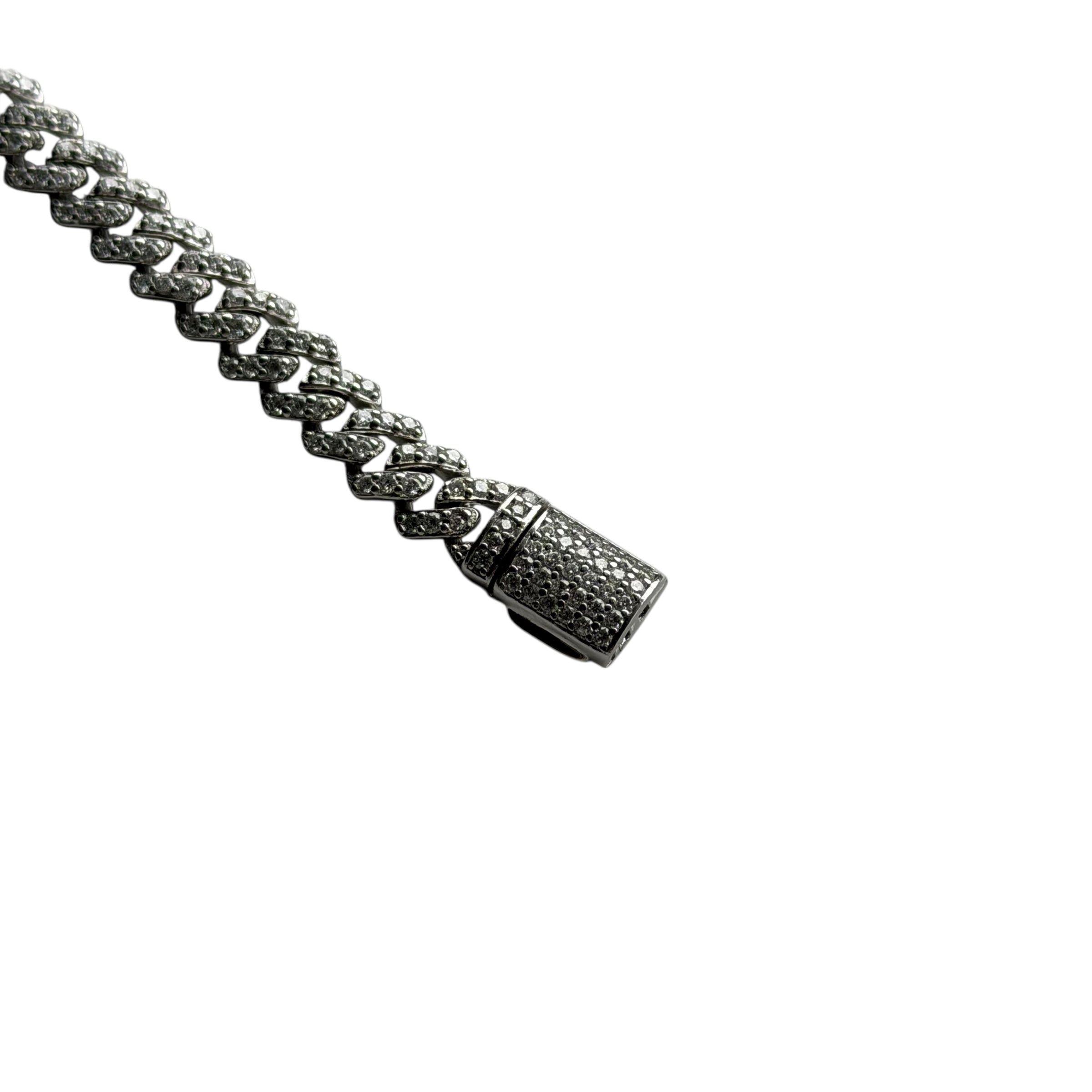 Silver Moissanite Cuban Bracelet