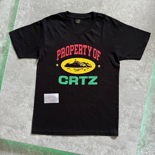 Corteiz Black Property of CRTZ T Shirt