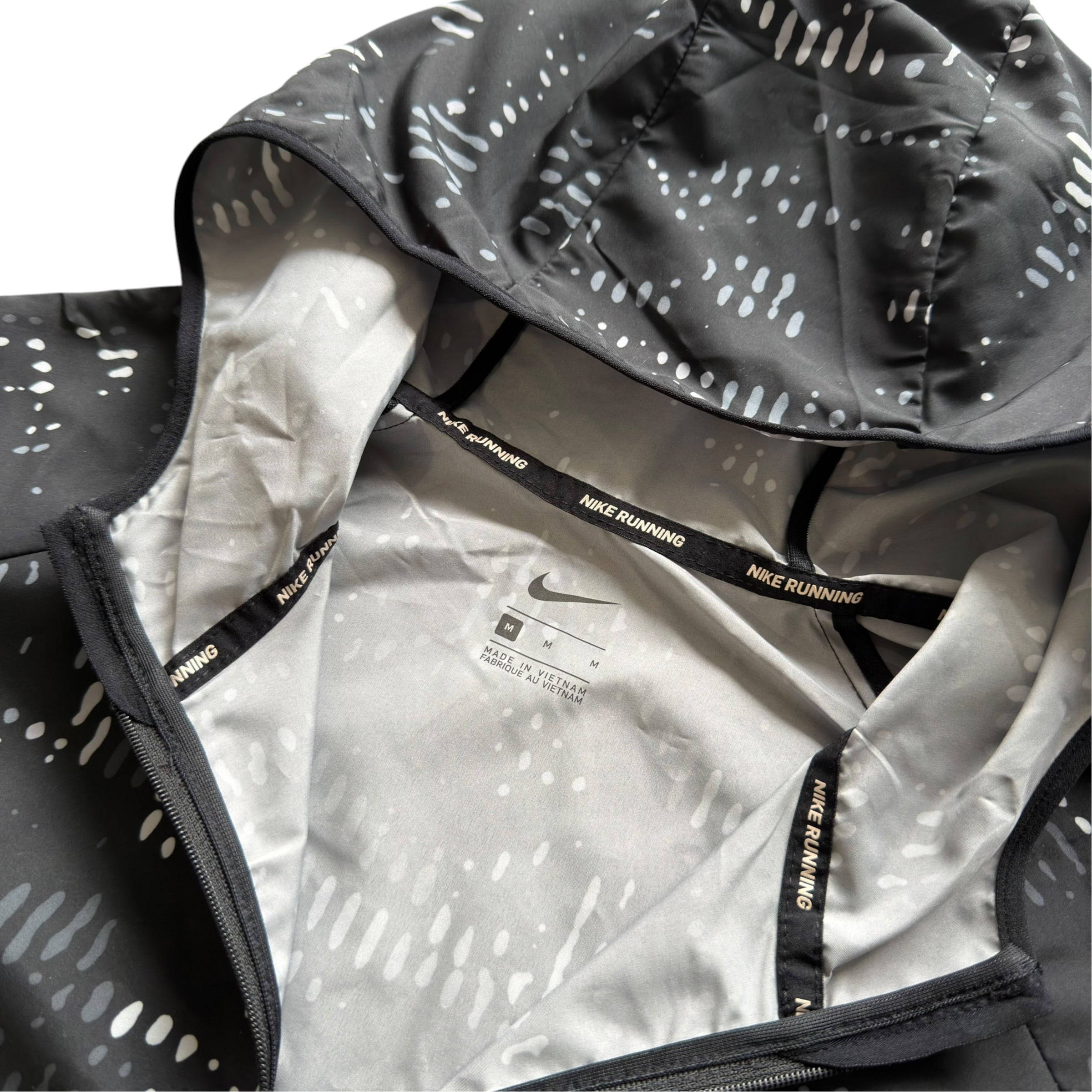 Nike Black Digital Running Windbreaker