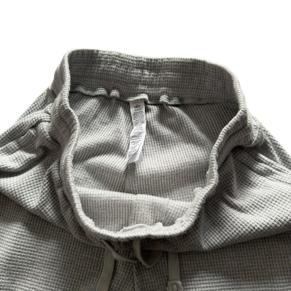 Alo Heritage Grey Waffle Knit Pant