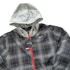Nike Plaid Grey Running Windbreaker
