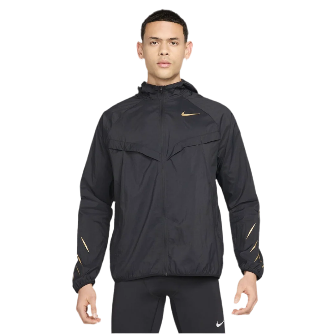 Nike Black Golden Swoosh Windbreaker
