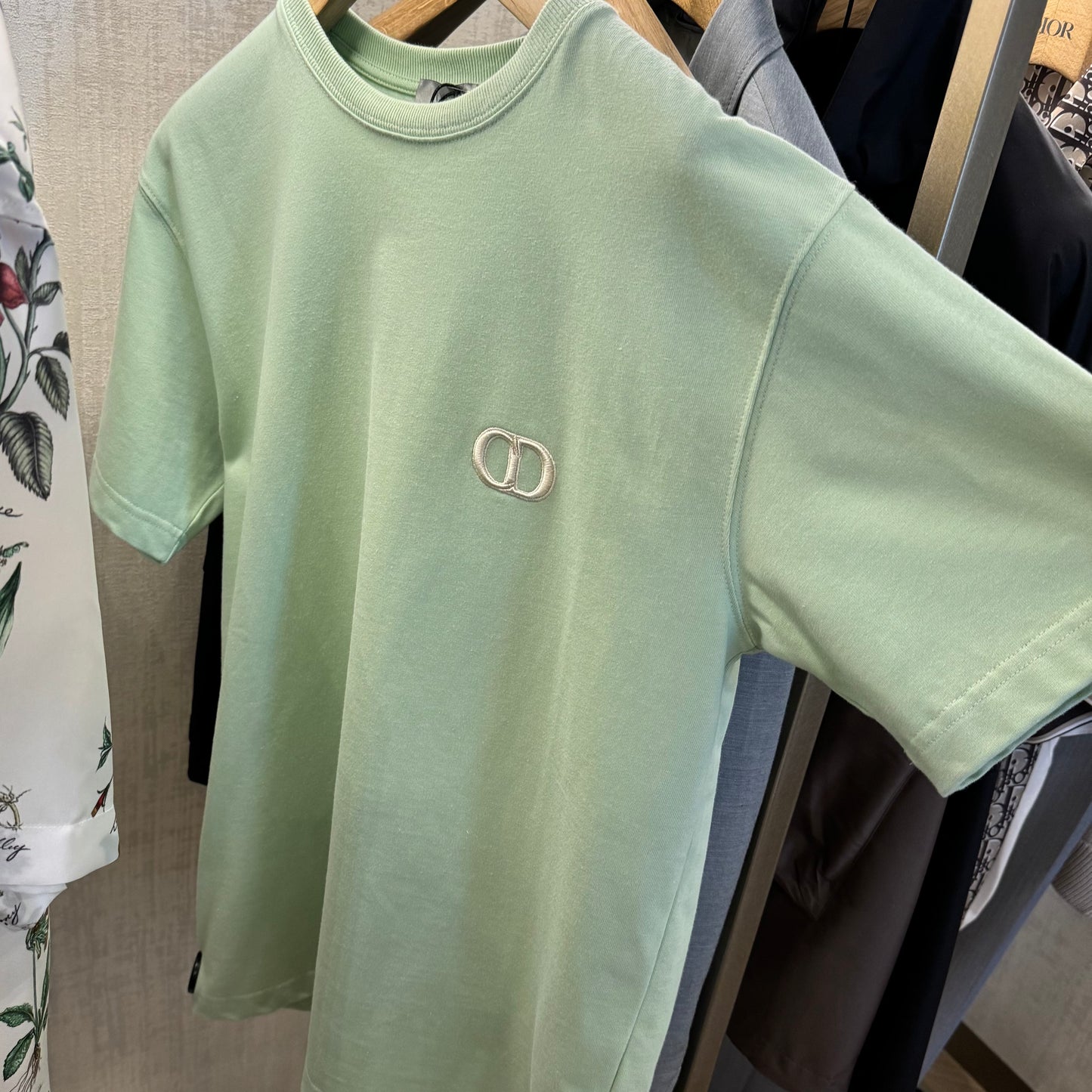 Dior Light Green Icon Logo Tee