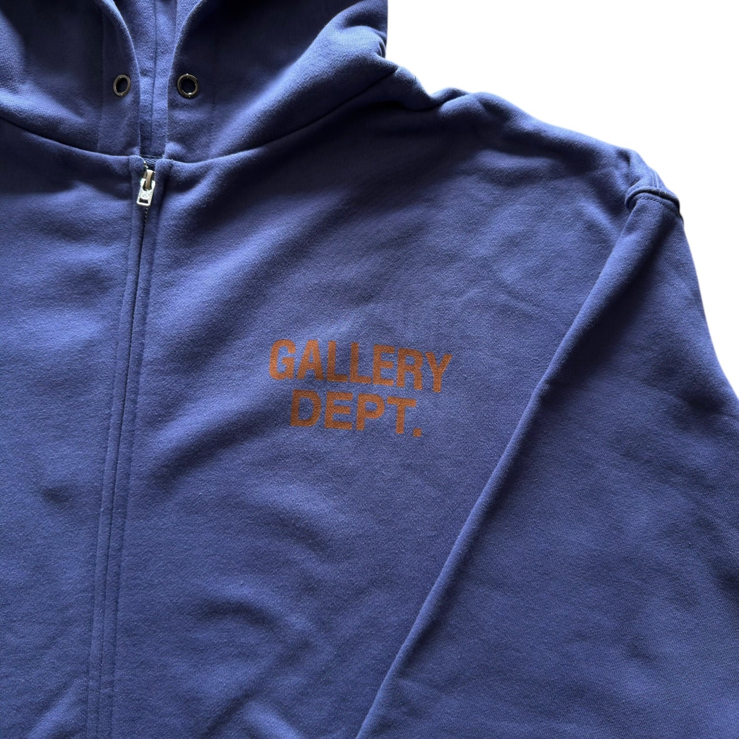 Gallery Dept Navy GD Relaxed Fit Zip Hoodie