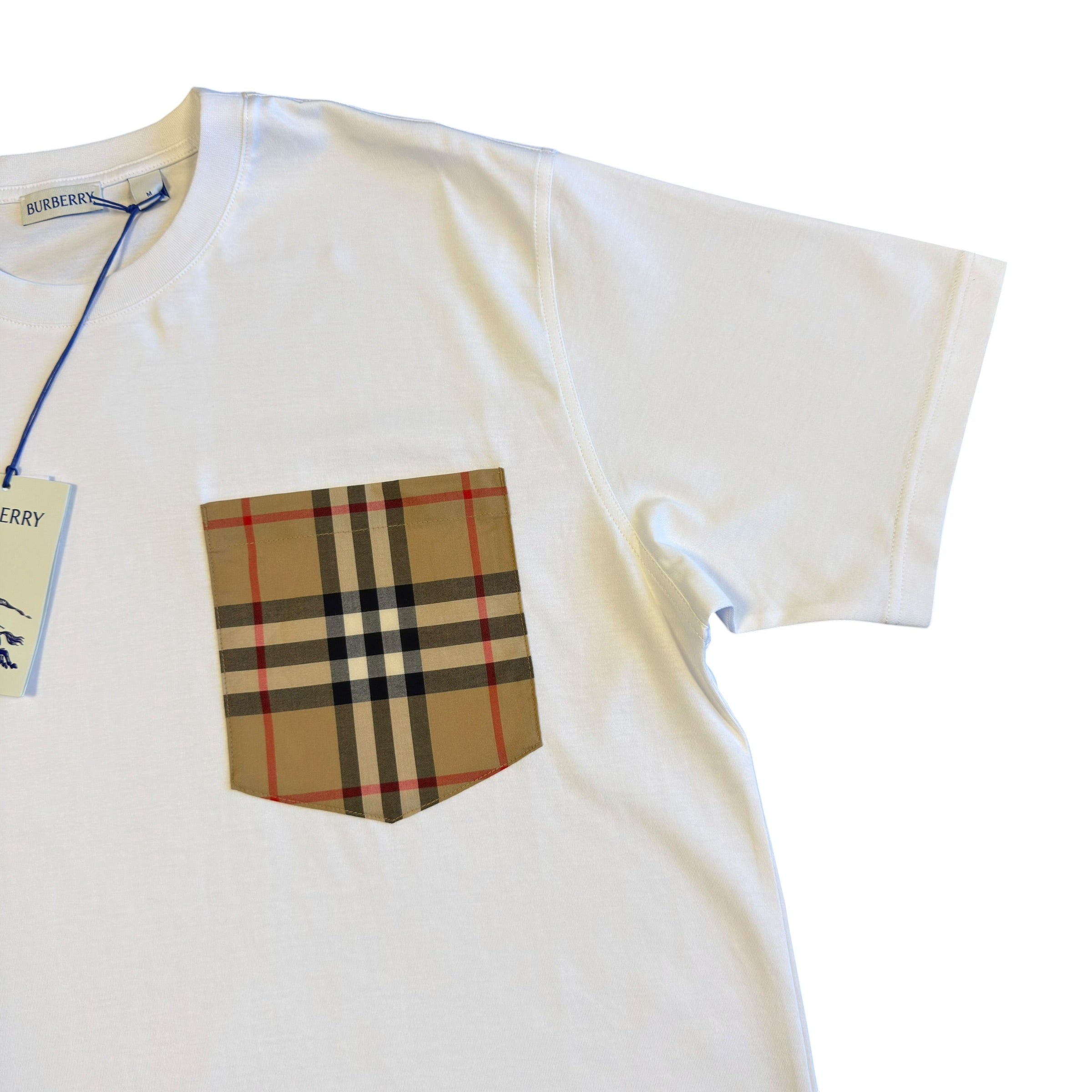 Burberry White Pocket T Shirt