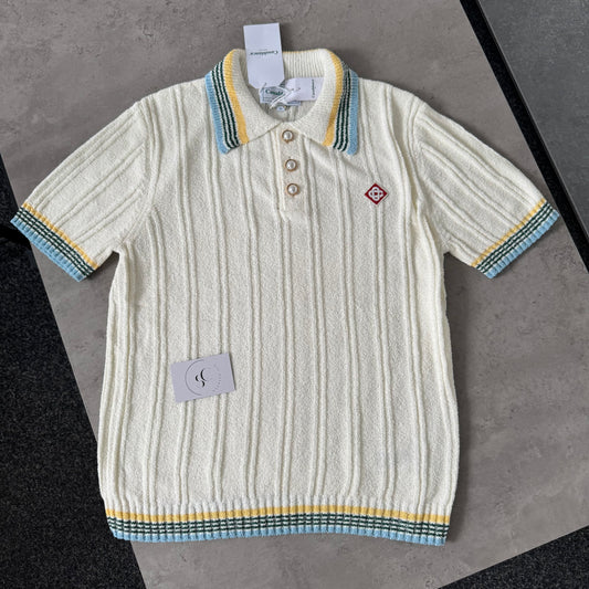 Casablanca Ribbed Boucle Polo Shirt