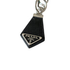 Prada Black Saffiano Leather Keychain