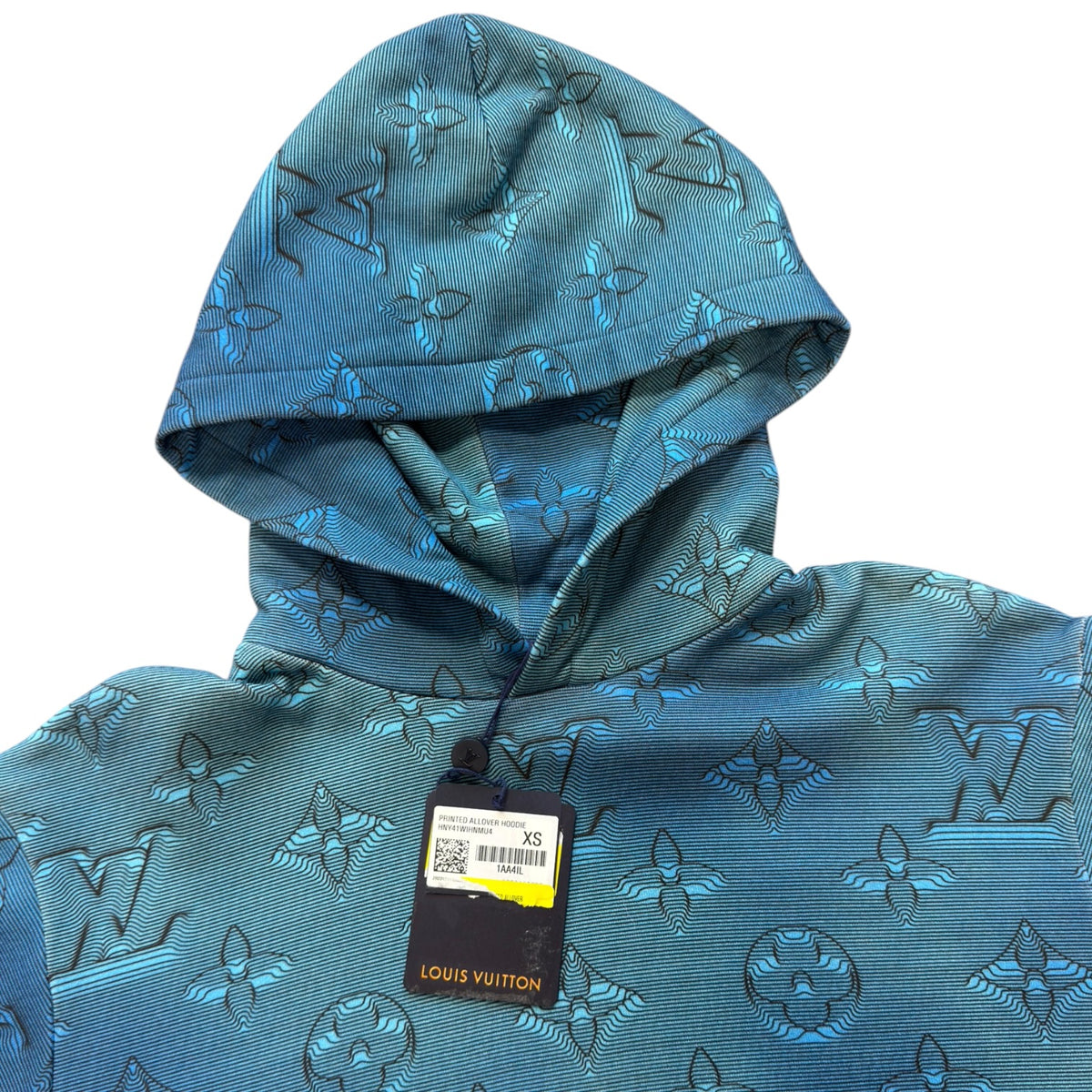 Louis Vuitton Blue 2054 Intarsia Print Hoodie