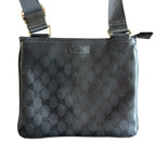 Gucci Black Nylon Imprimé Messenger Bag