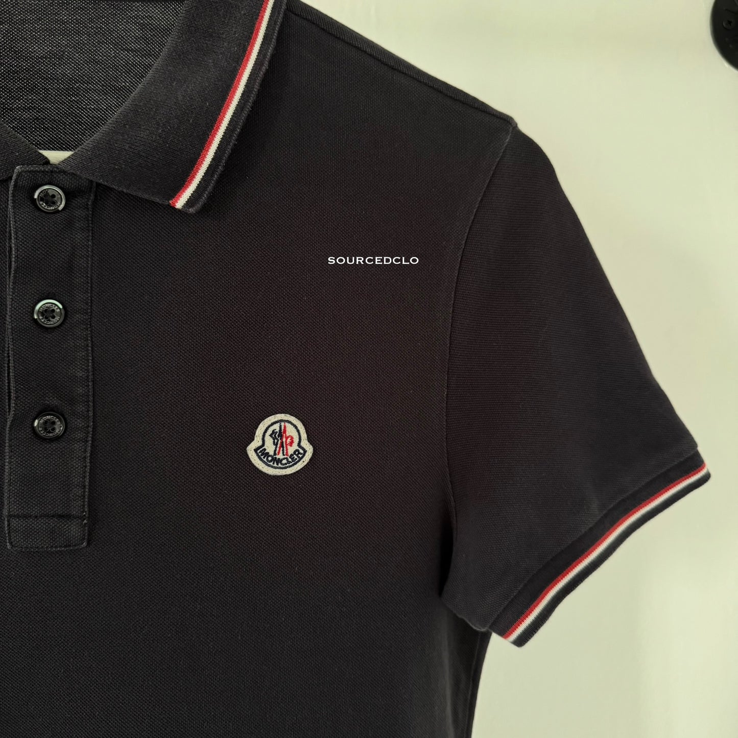 Moncler Black Polo Shirt