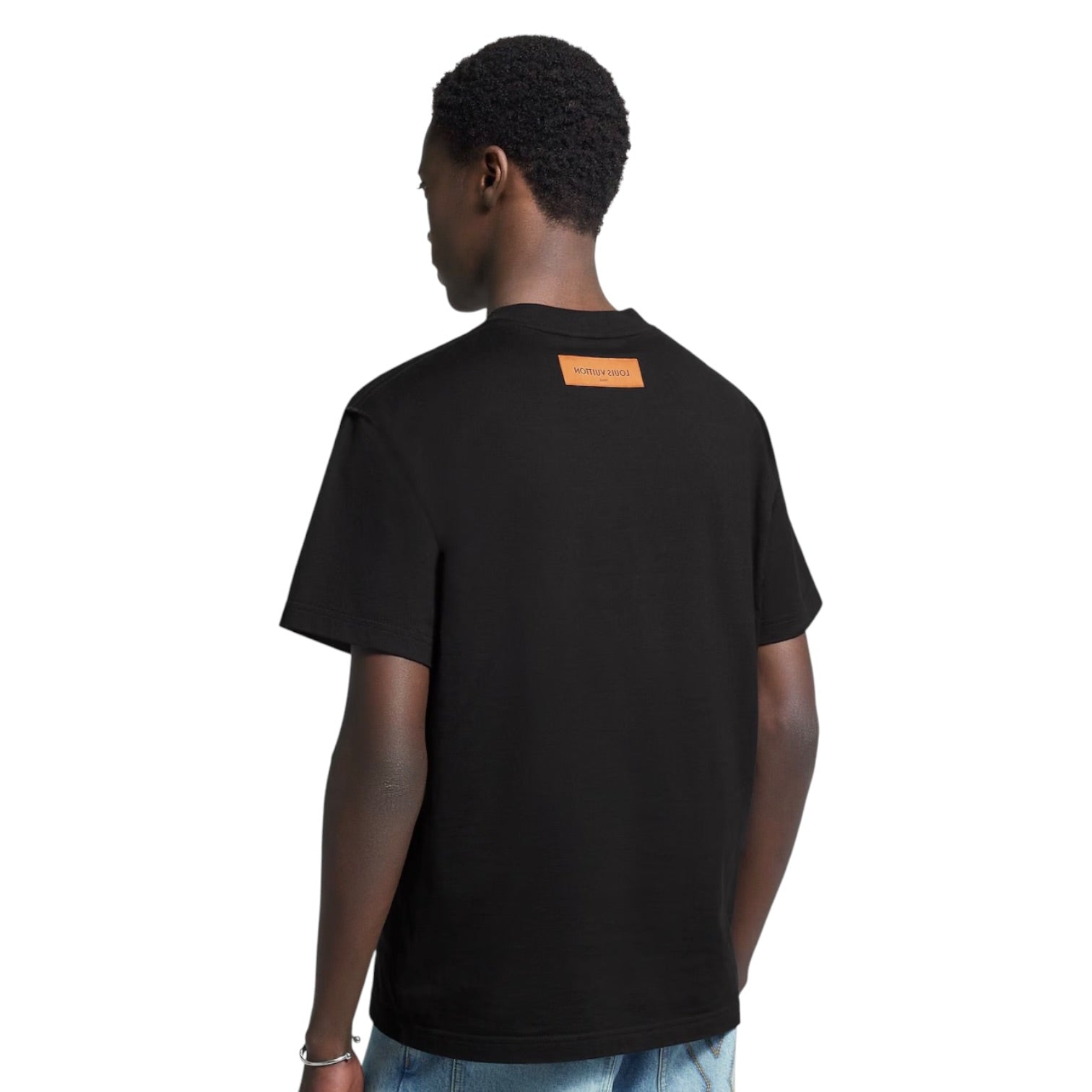 Louis Vuitton Black Embossed Logo T Shirt