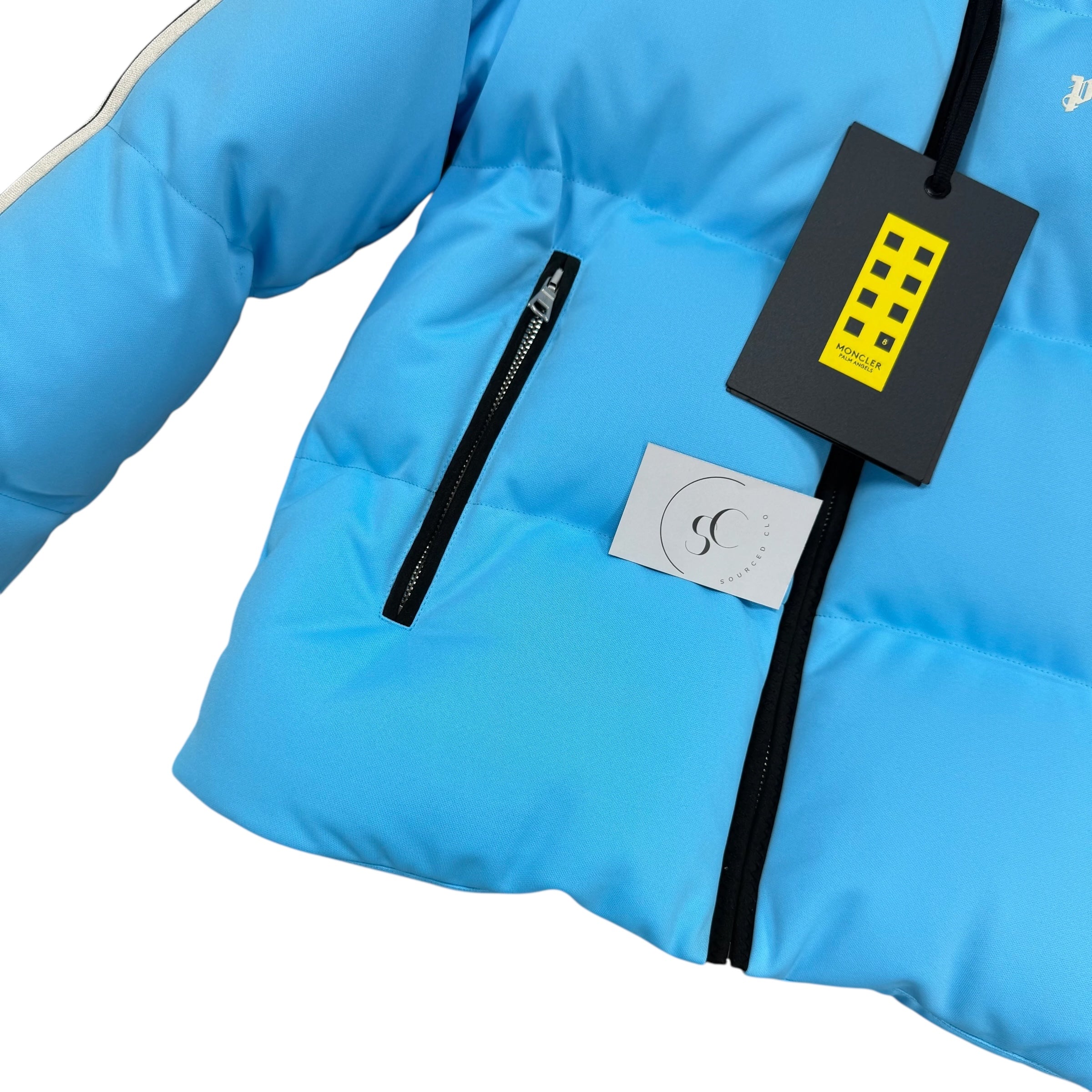 Palm Angels x Moncler Blue Puffer Jacket