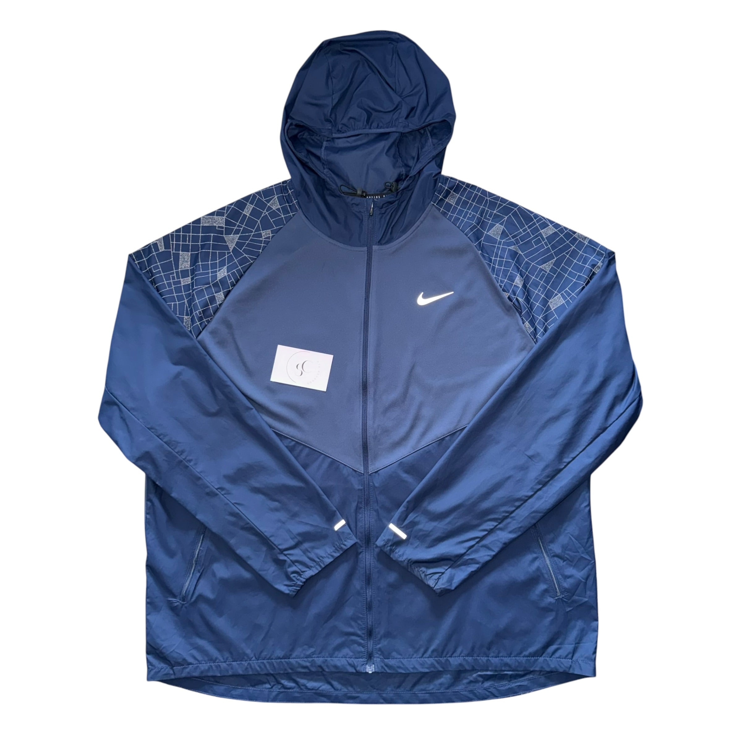 Nike Navy Running Division Grid Windbreaker