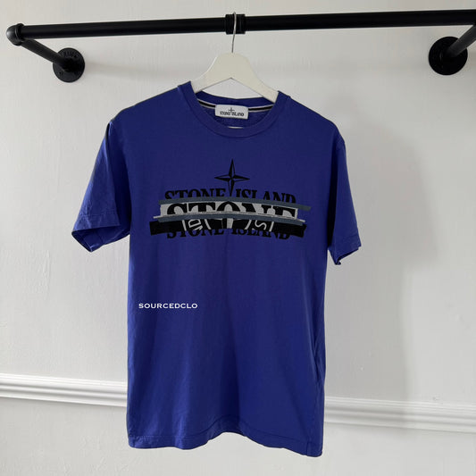 Stone Island Disjointed Blue T Shirt