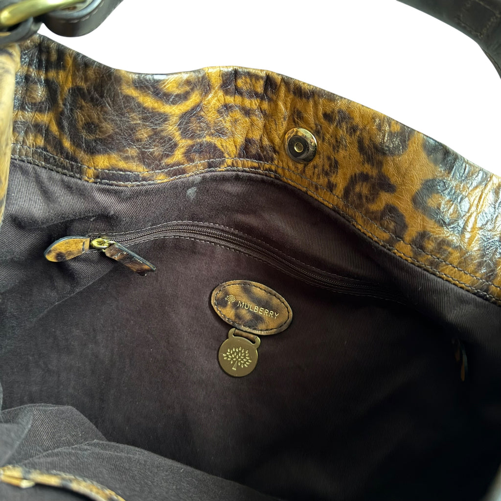 Mulberry Leopard Mitzy Hobo Handbag