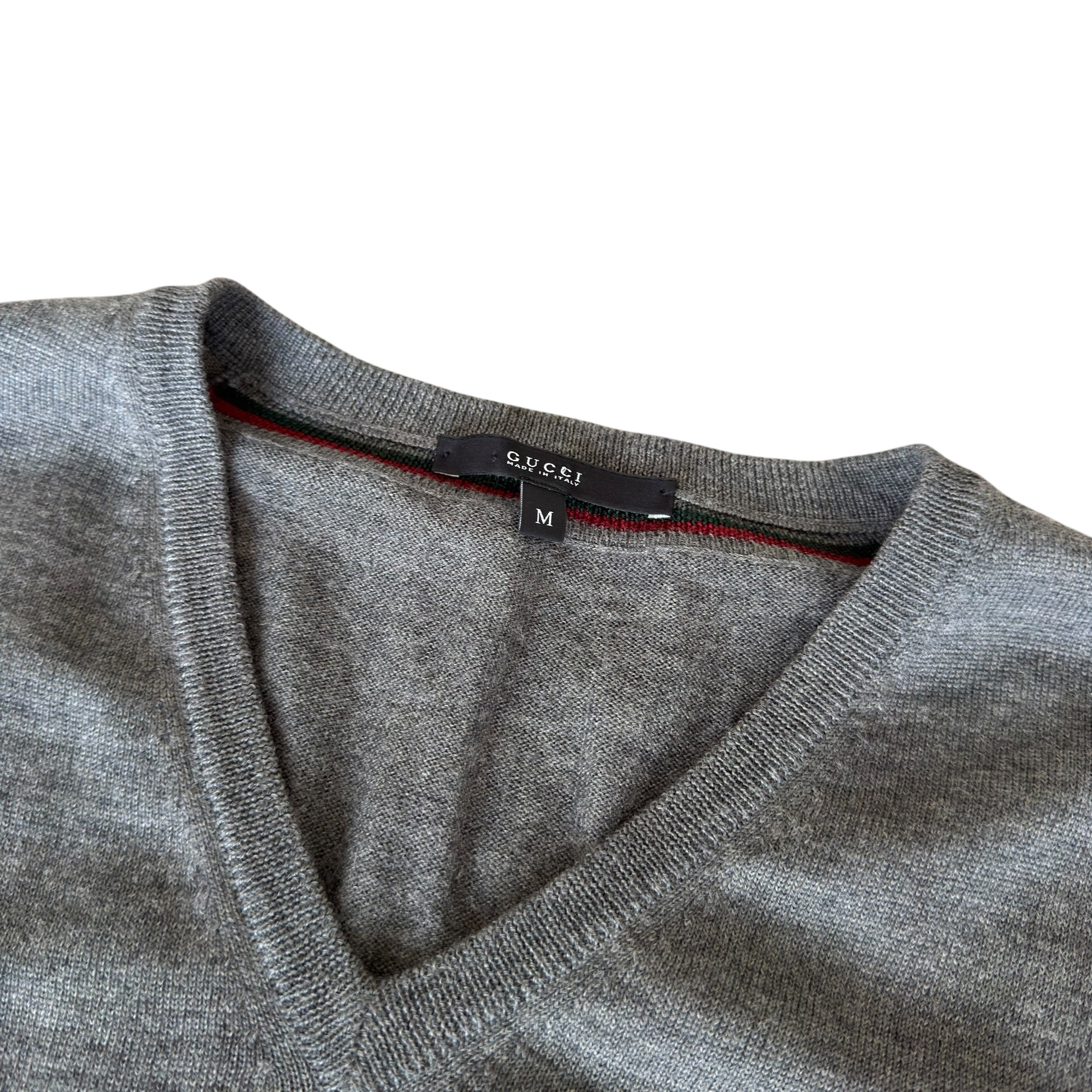Gucci Grey V Neck Sweatshirt