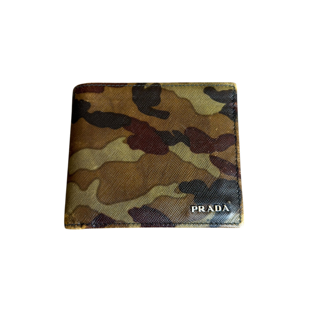 Prada Saffiano Camouflage Bifold Wallet