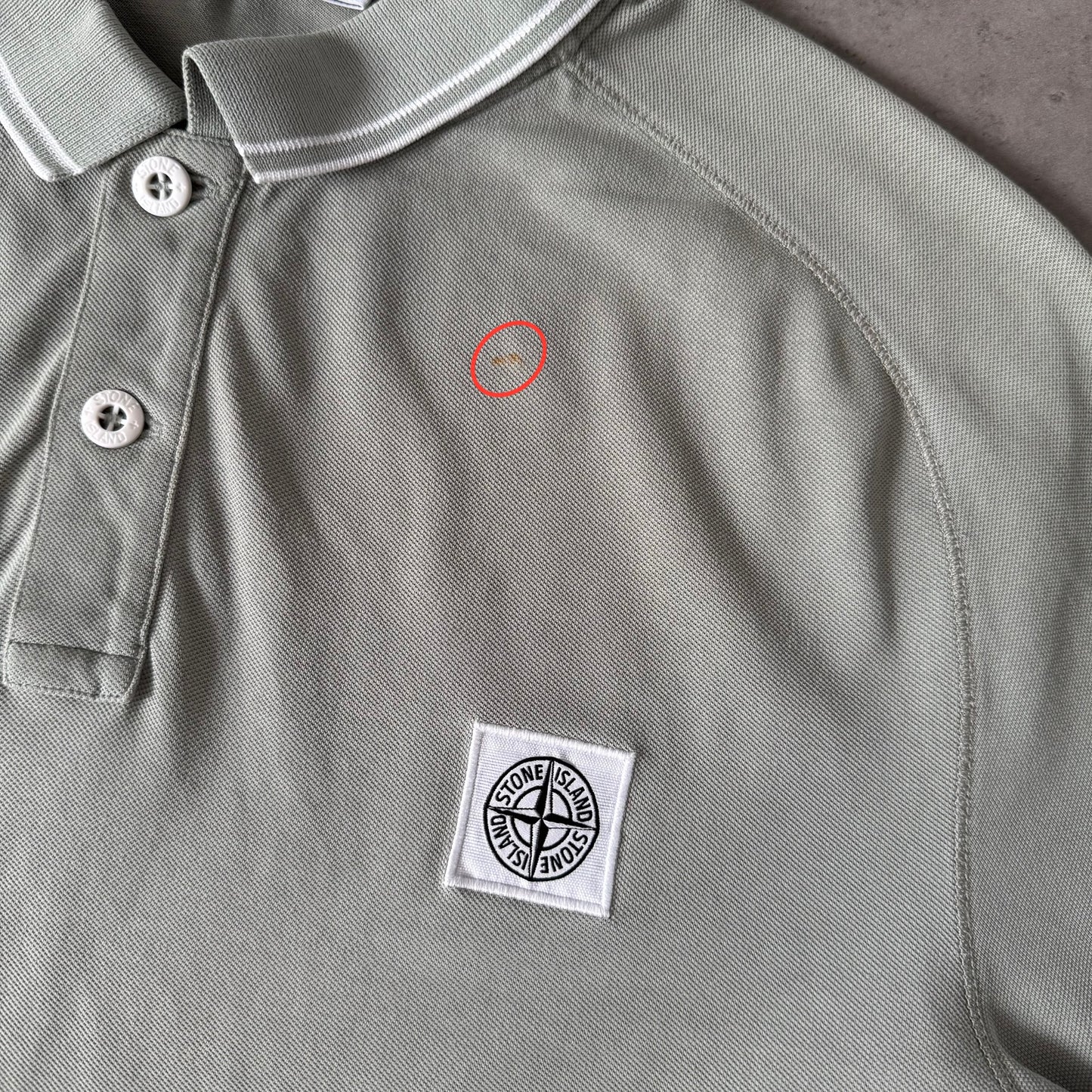 Stone Island Light Green Polo Shirt