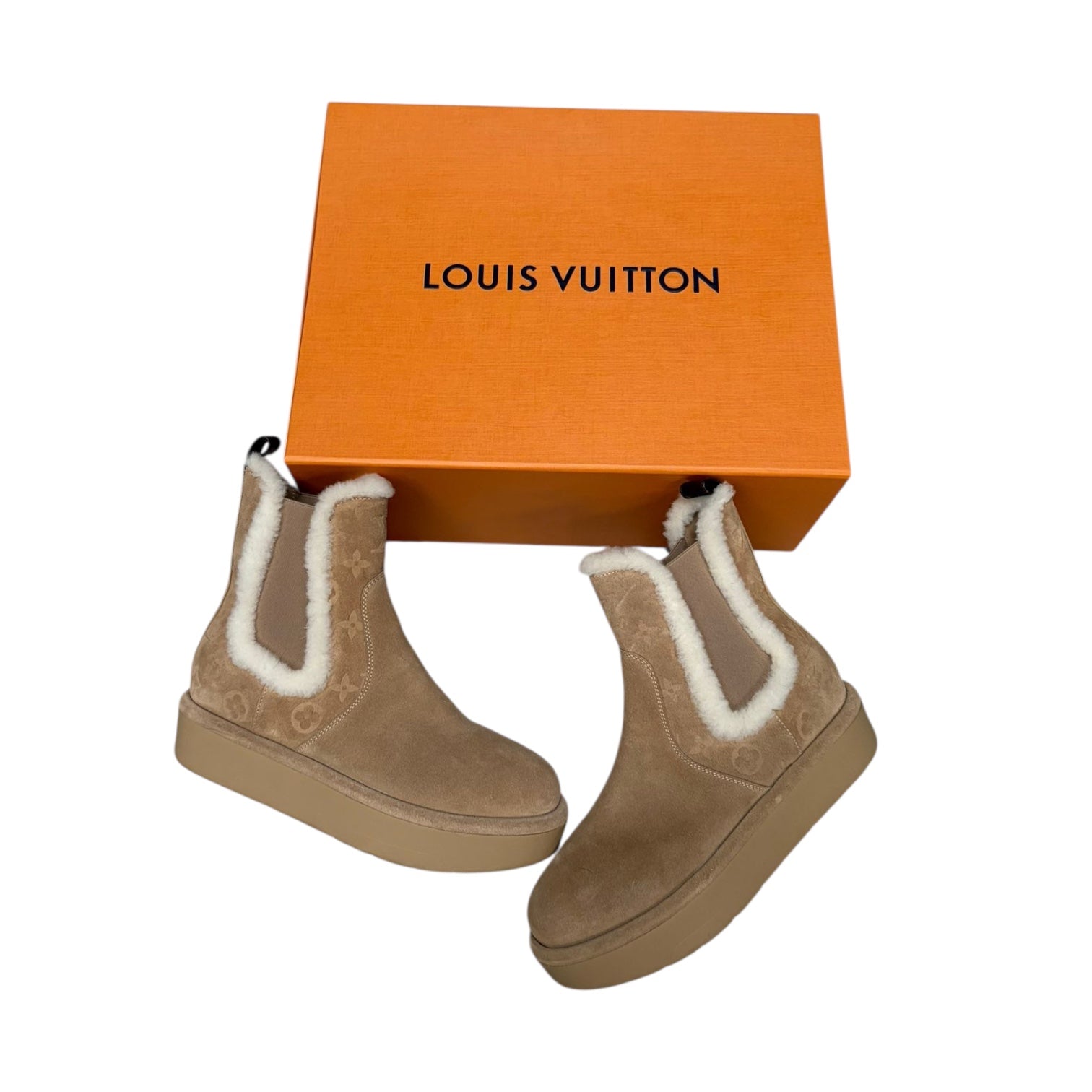 Louis Vuitton Beige Snow Boots