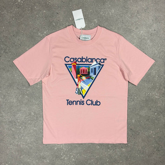 Casablanca Tennis Club Pink T Shirt