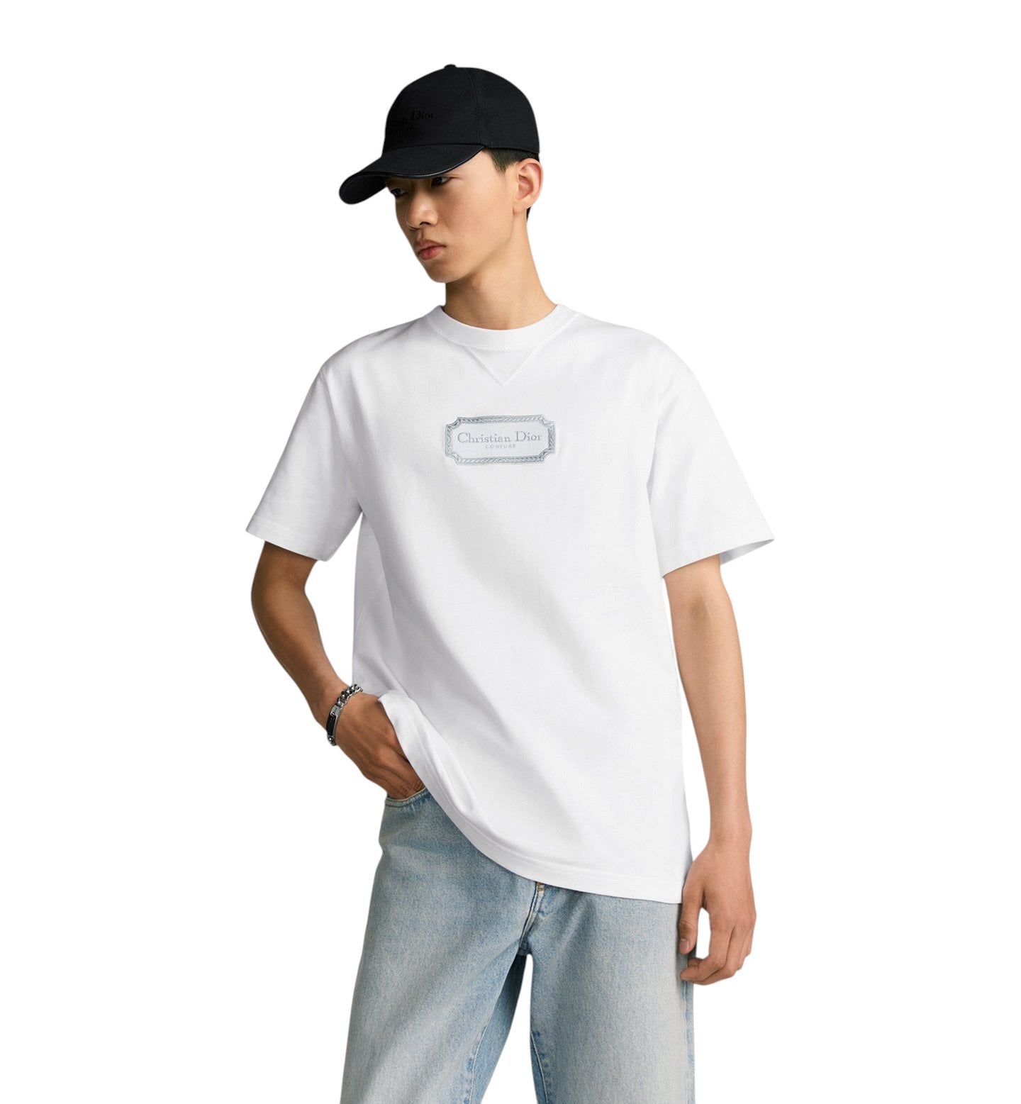 Dior Couture White Logo T Shirt