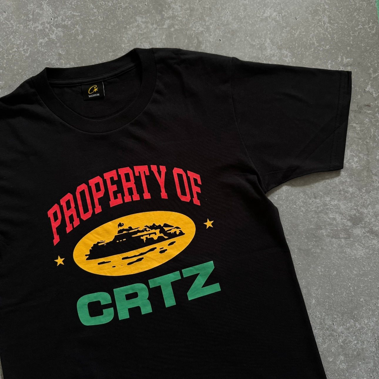 Corteiz Black Property of CRTZ T Shirt