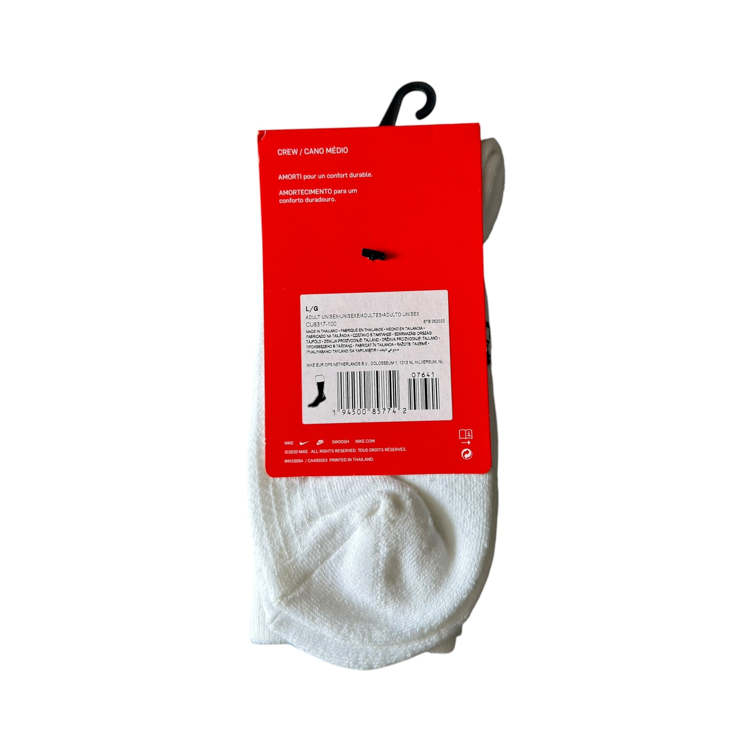 Nike TN Sneakr Crew White Socks