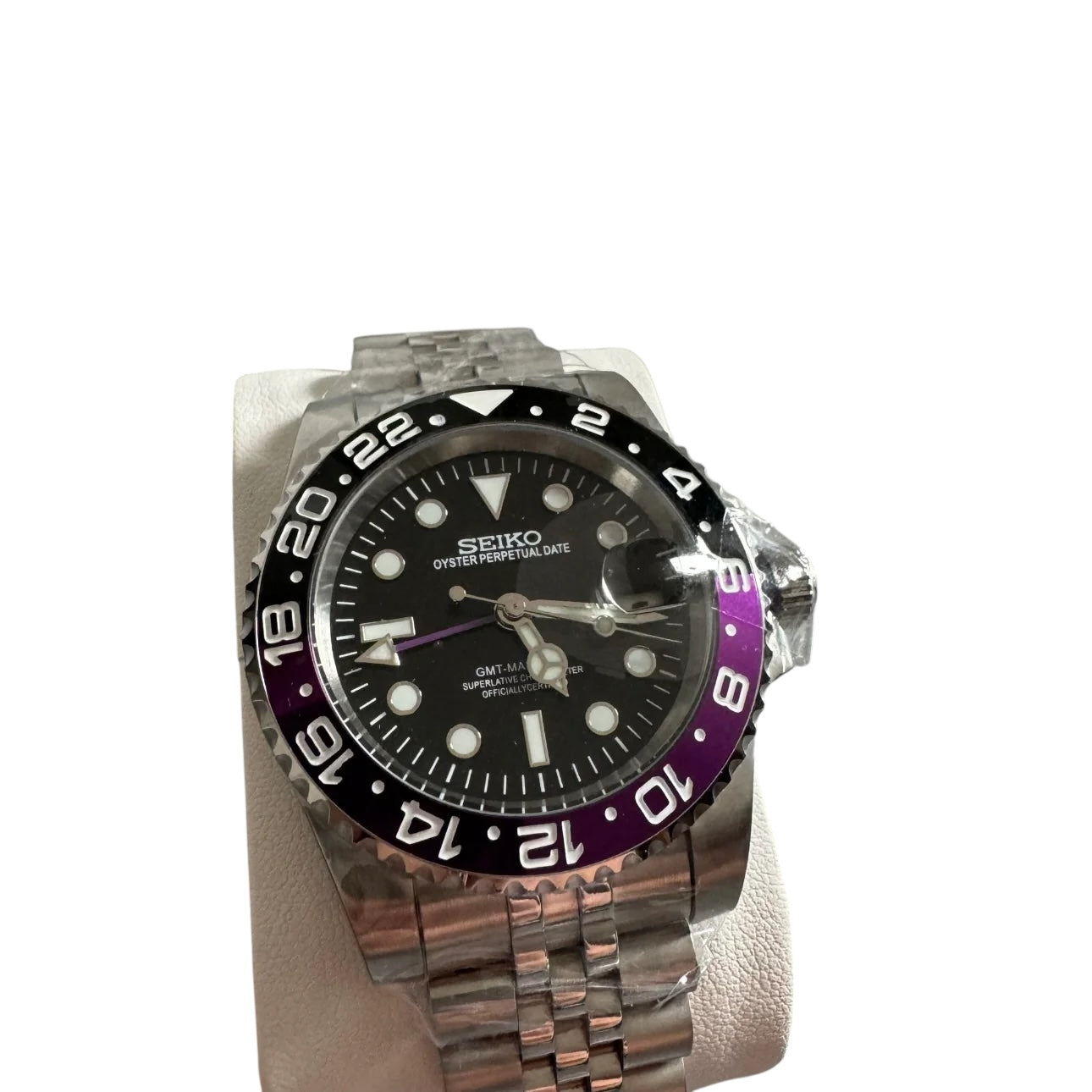 Seiko Mod Purple GMT Automatic Watch (PRE ORDER)