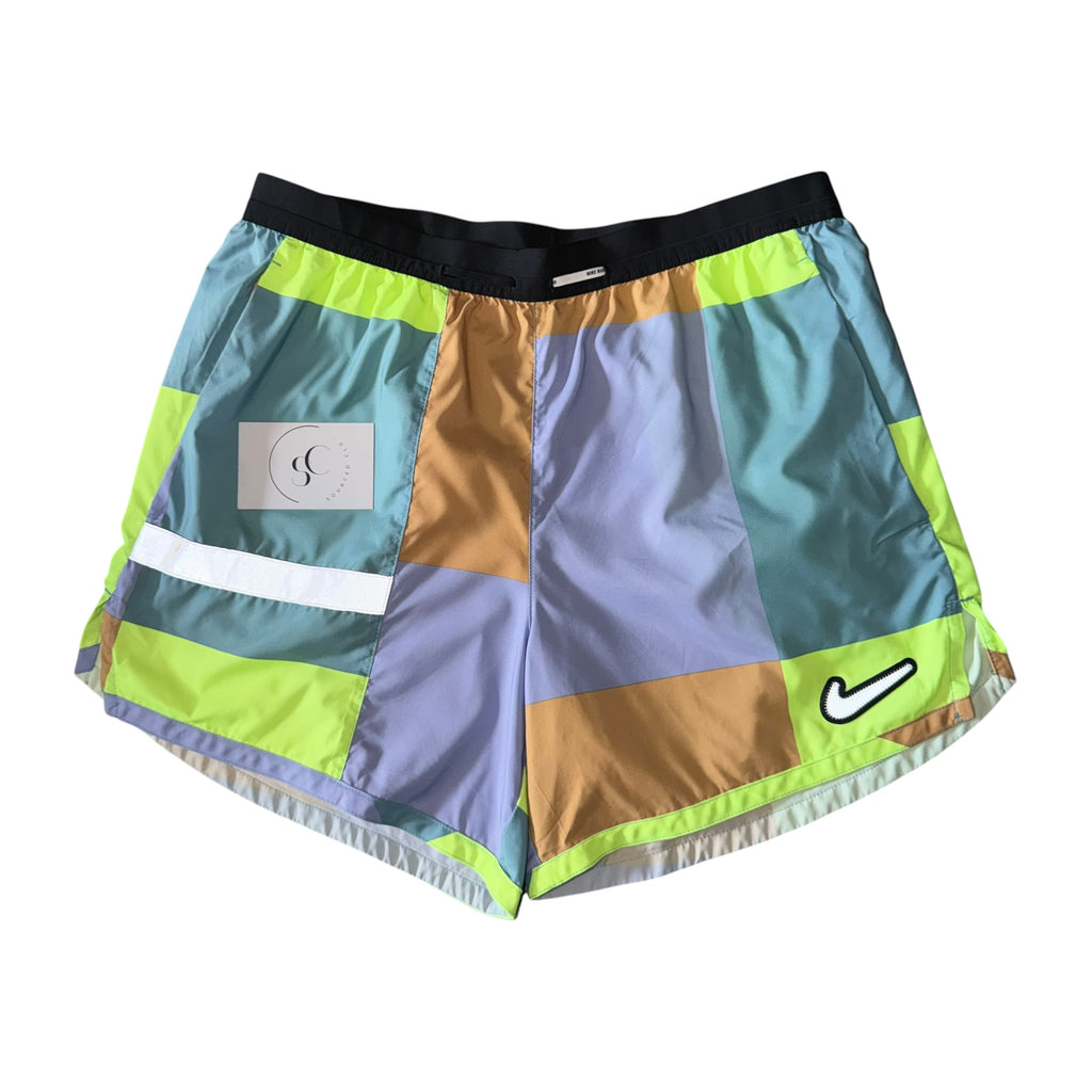 Nike Wild Run Green Panel Shorts