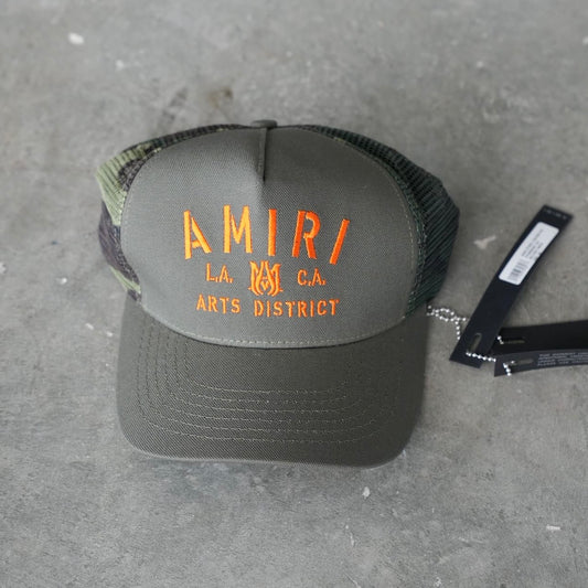 Amiri Camouflage Trucker Cap