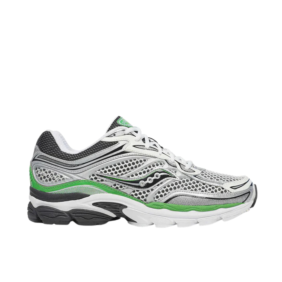 Saucony Pro Grid Omni 9 Silver Green Trainers