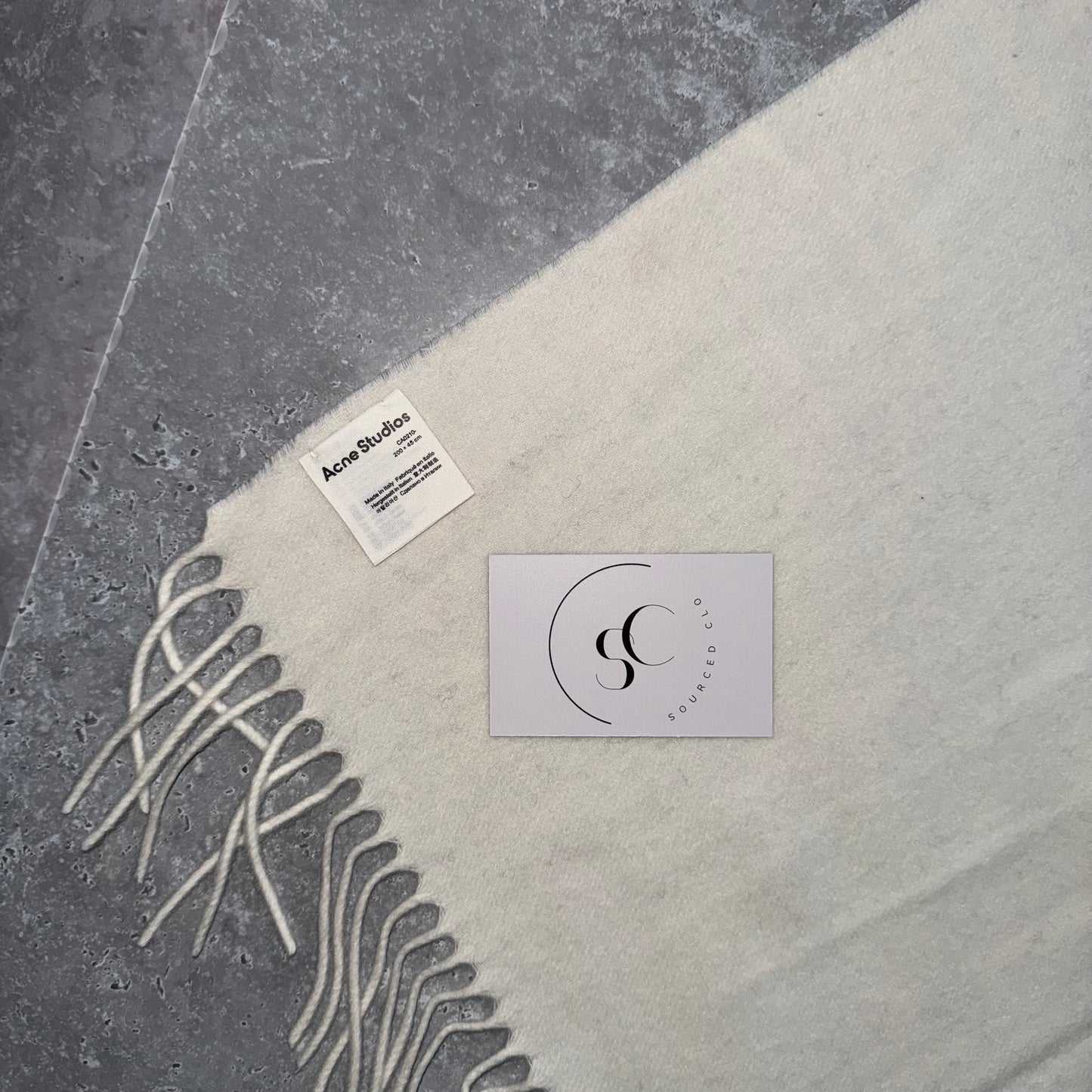 Acne Studios Canada Beige Wool Scarf