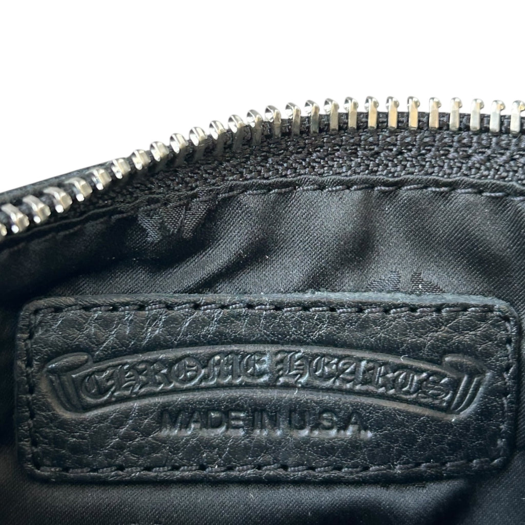 Chrome Hearts Black Cross Patch Loop Wallet
