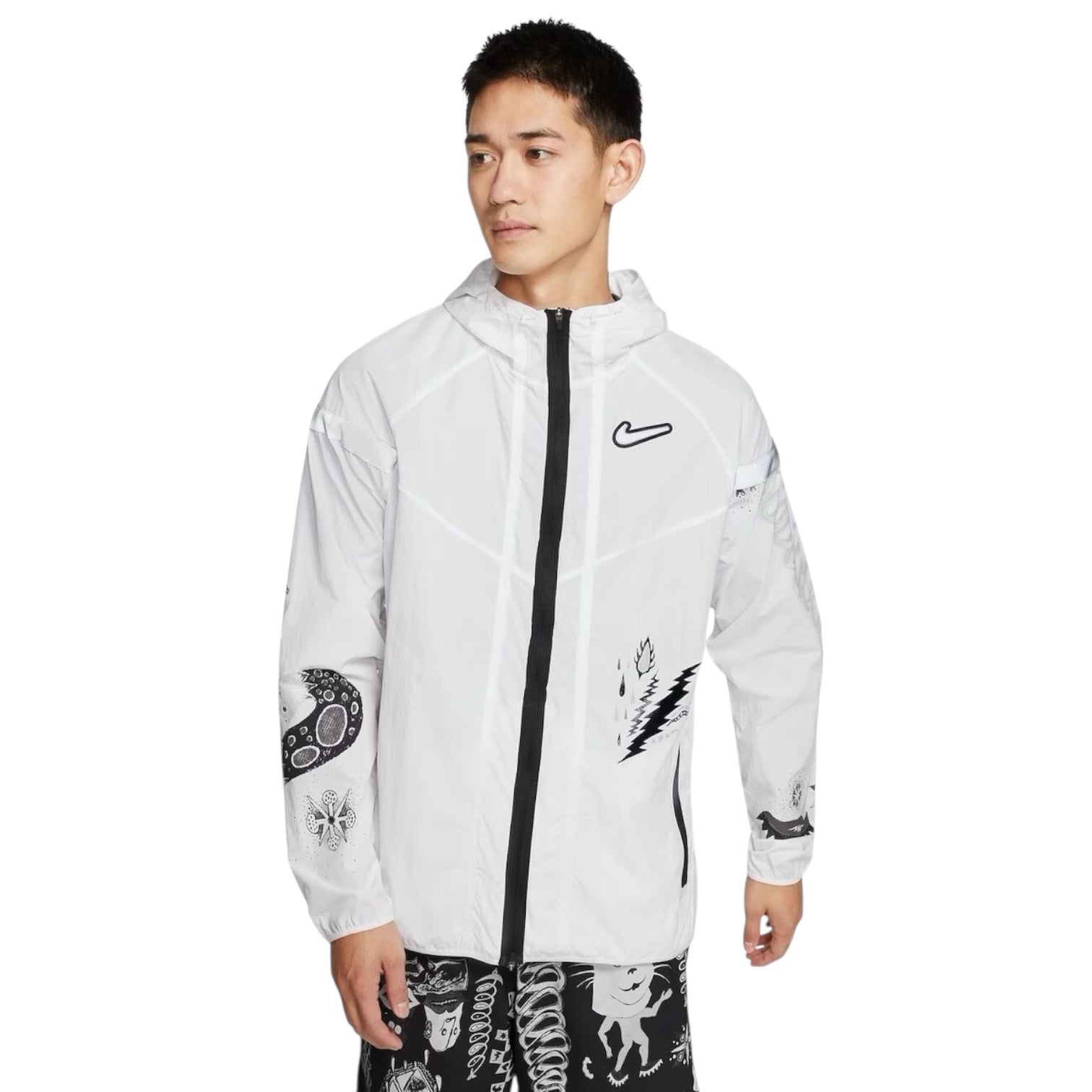 Nike White Wild Run Dragon Windbreaker