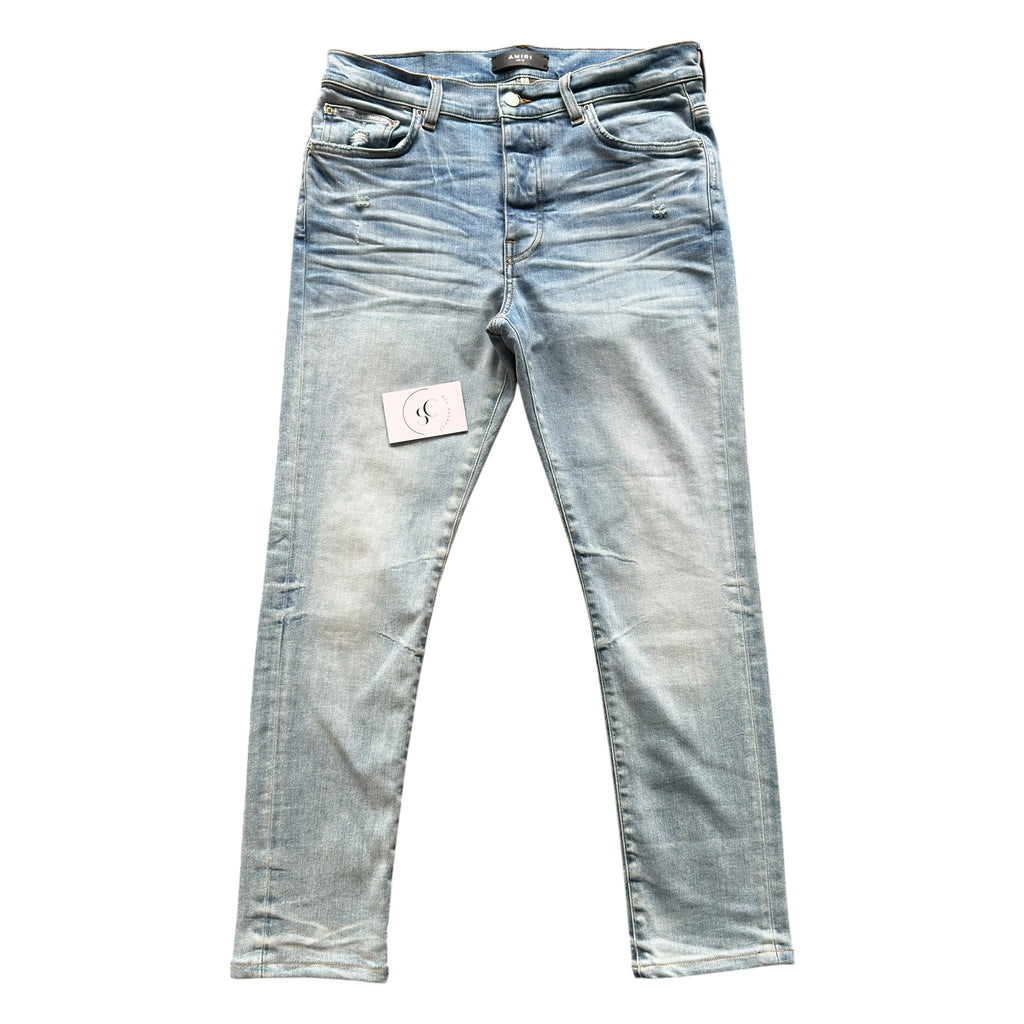 Amiri Light Blue Distressed Jeans