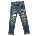 Amiri Dark Blue Distressed Jeans