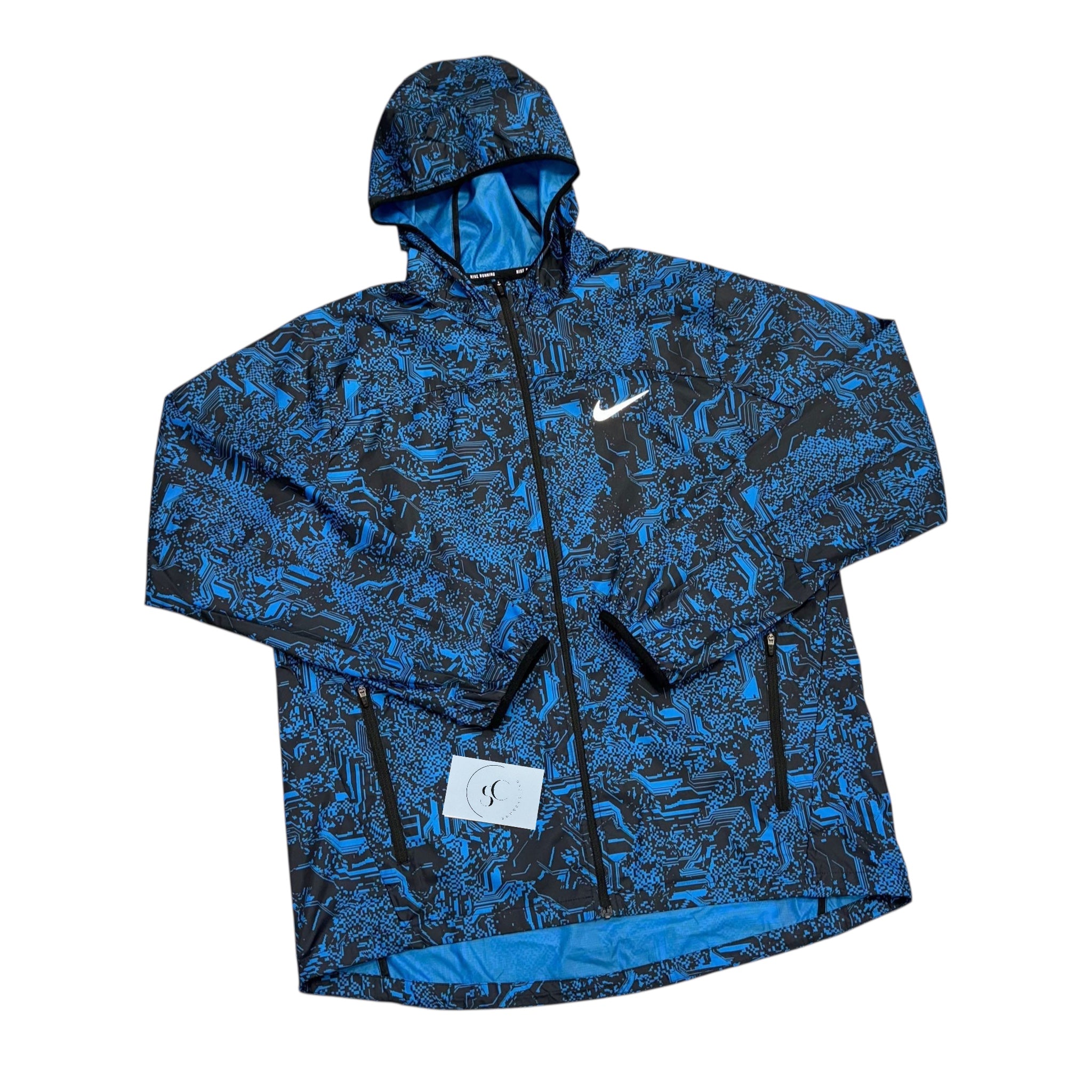 Nike Blue Digital Running Windbreaker