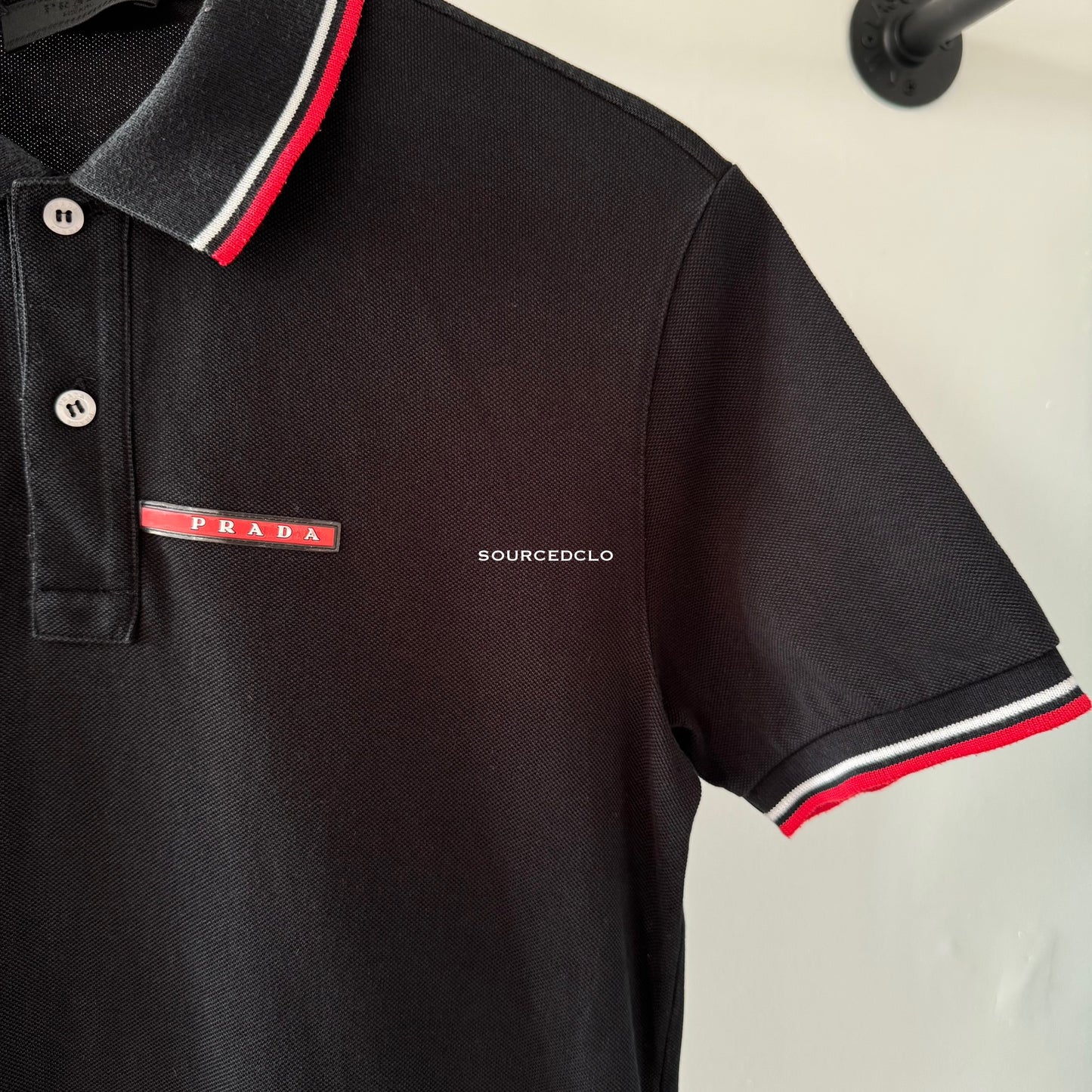 Prada Black Polo Shirt