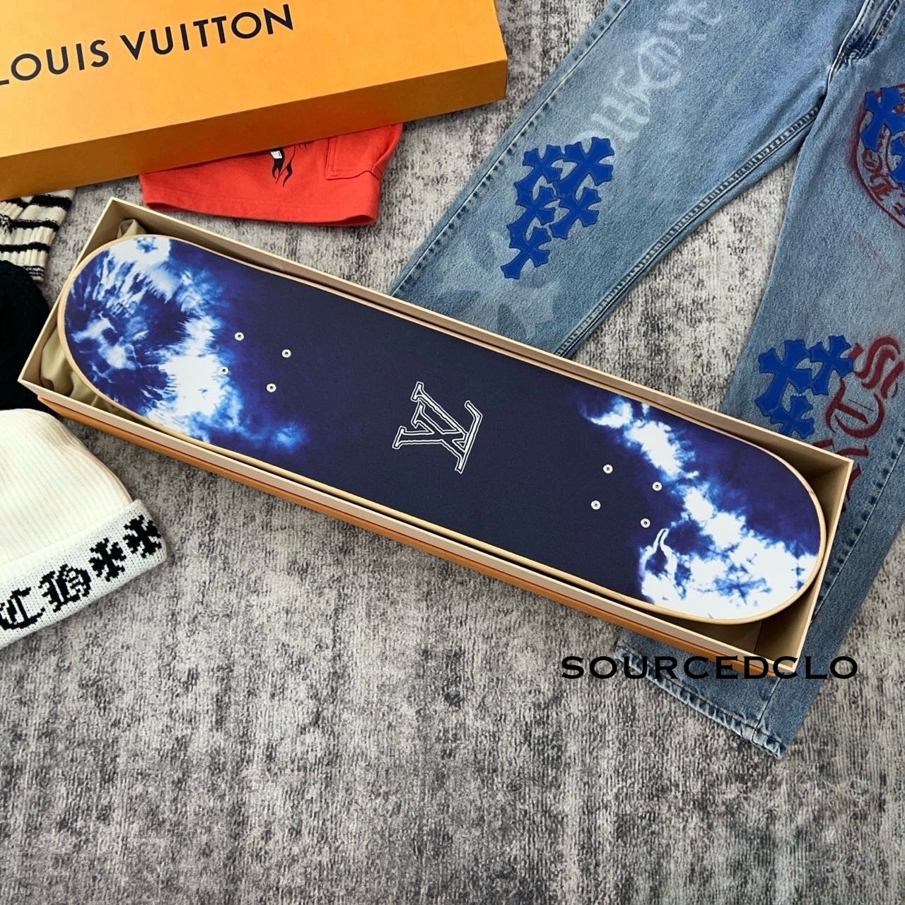 Louis Vuitton Bandana Skateboard