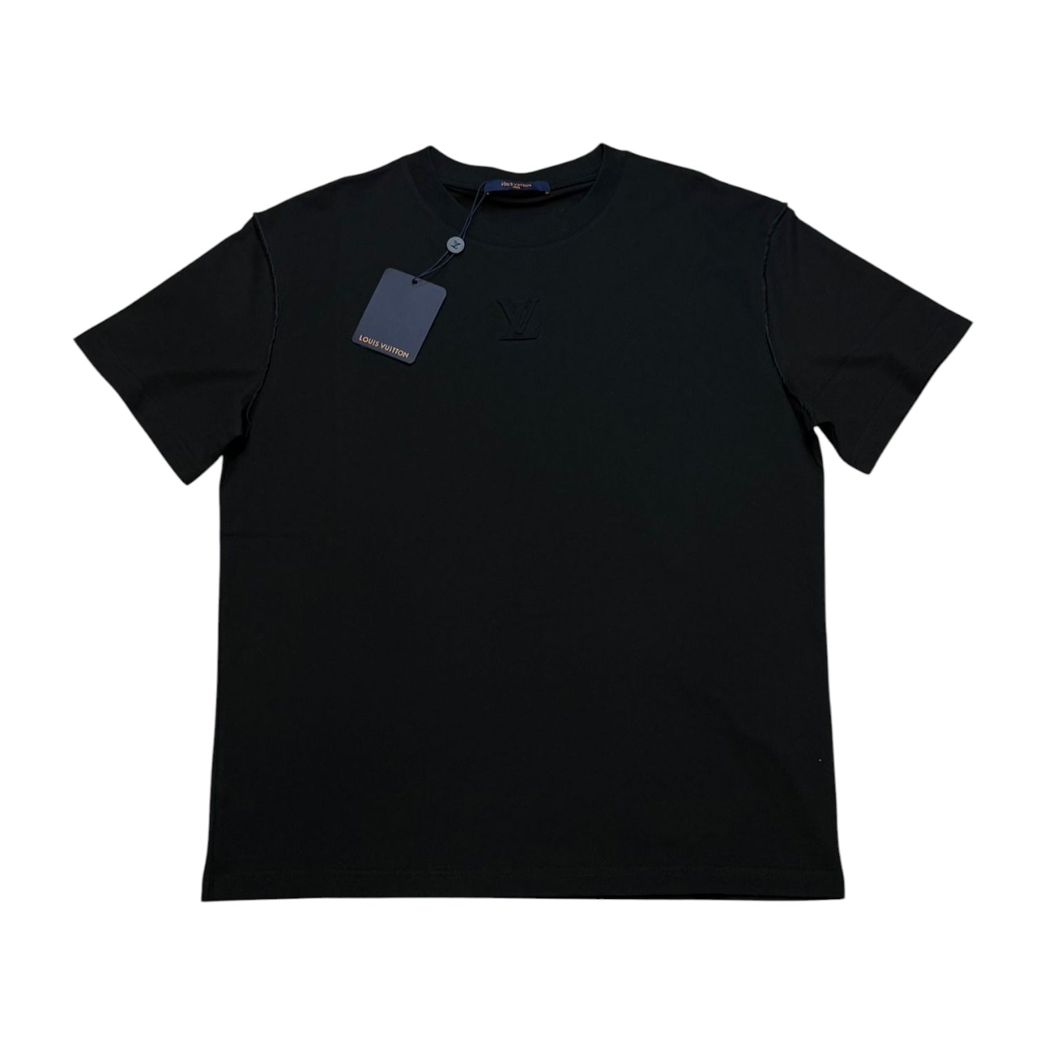 Louis Vuitton Black Embossed Logo T Shirt
