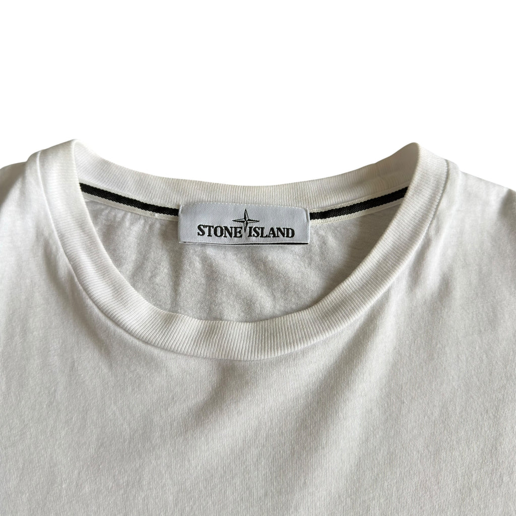 Stone Island Block White Logo Pocket T Shirt
