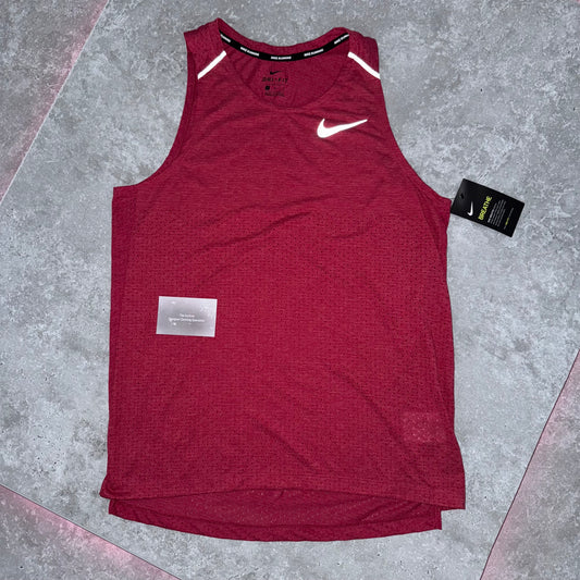 Nike Maroon Breathe 1.0 Miler Vest