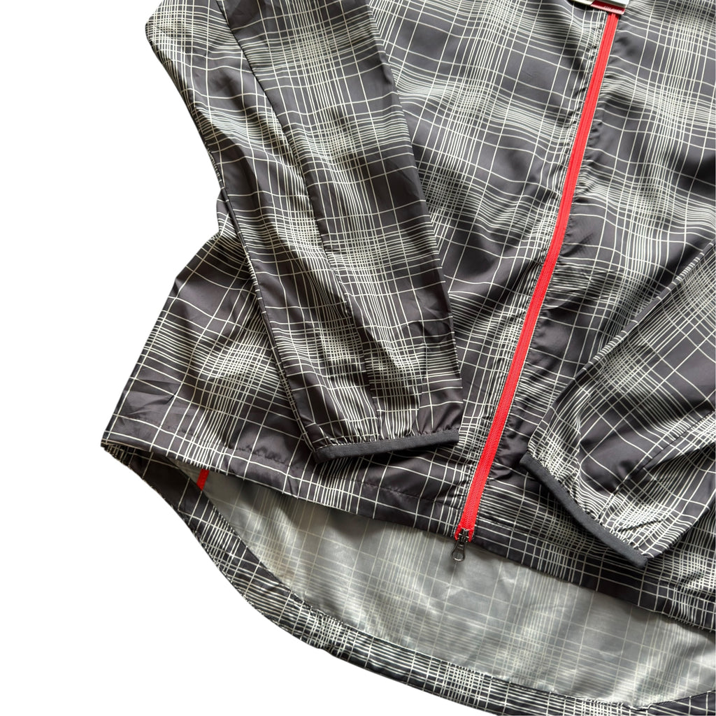 Nike Plaid Grey Running Windbreaker