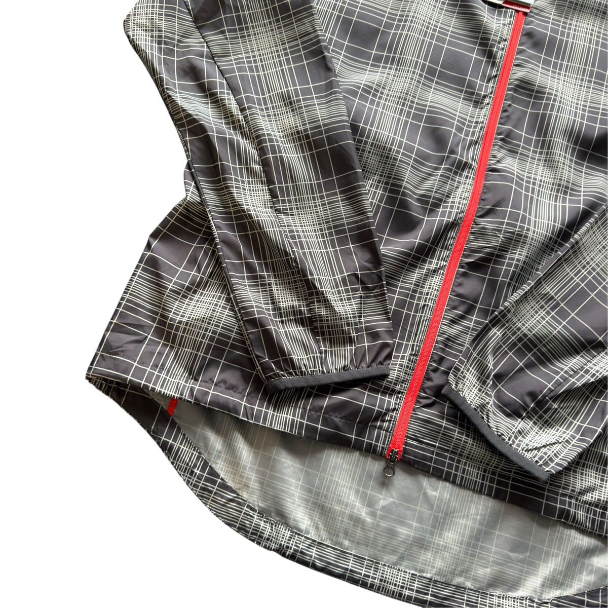 Nike Plaid Grey Running Windbreaker