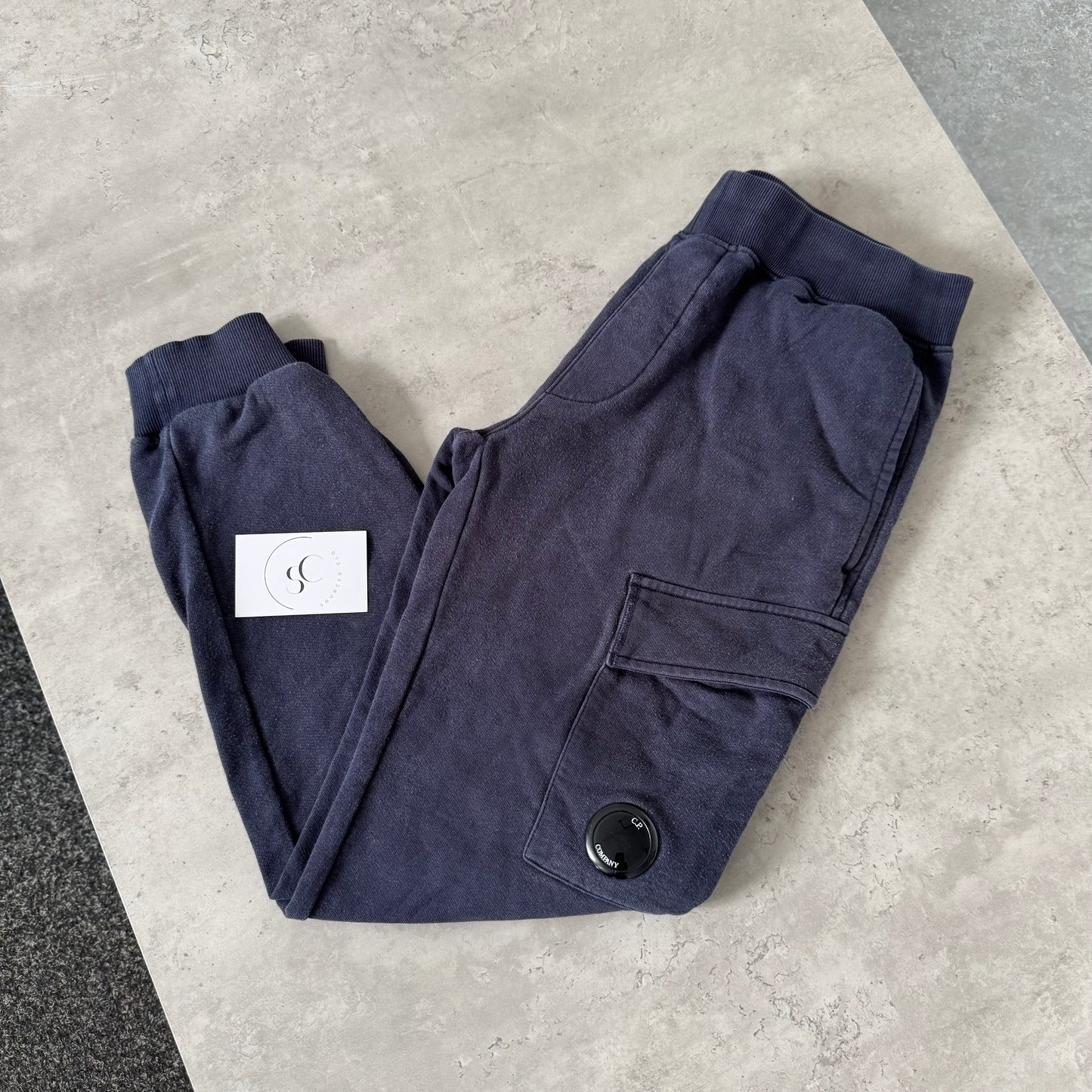 CP Company Navy Fleece Lens Bottoms