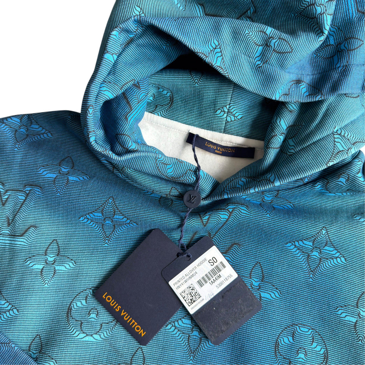 Louis Vuitton Intarsia 2054 Blue Hoodie