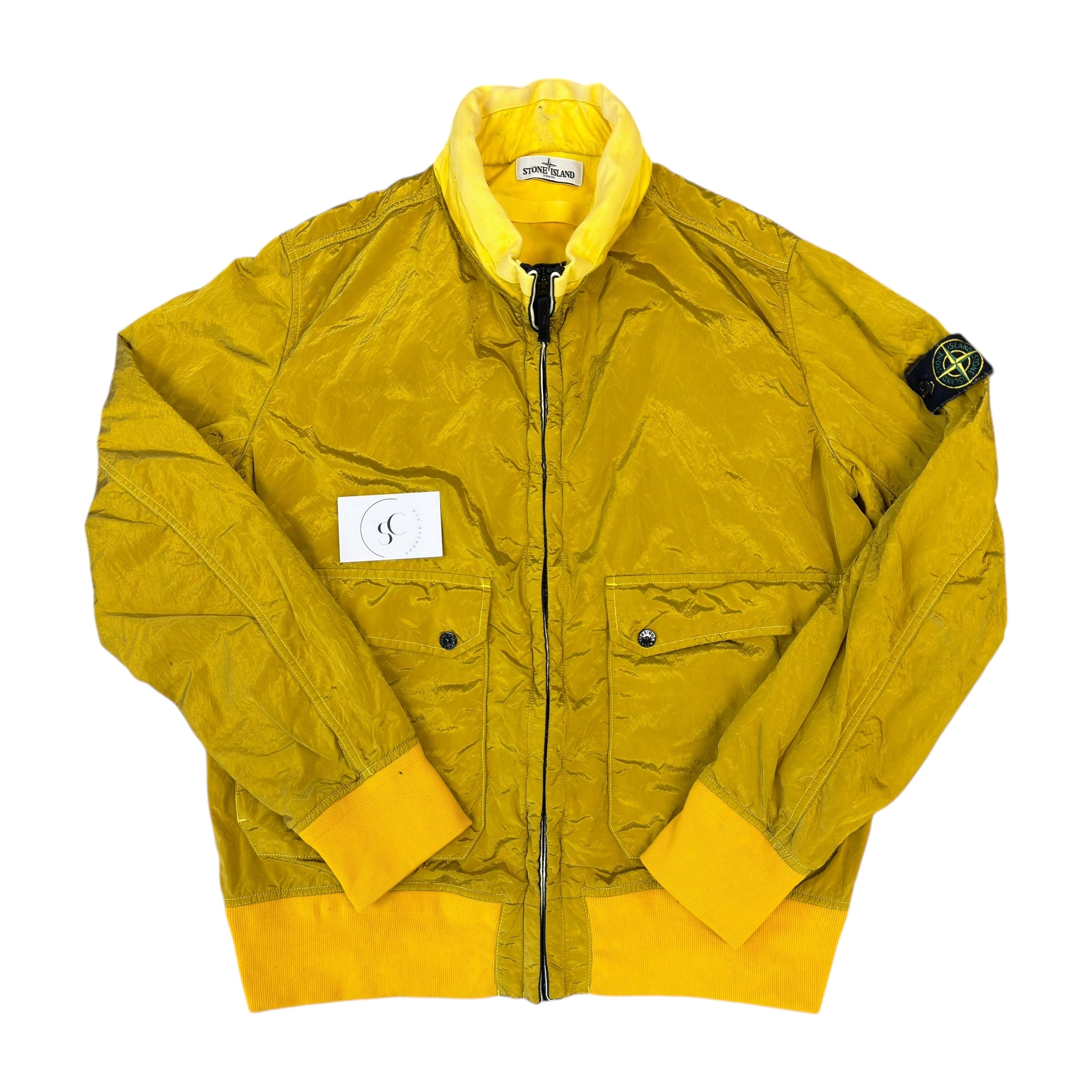 Stone Island Nylon Metal Yellow Bomber Jacket