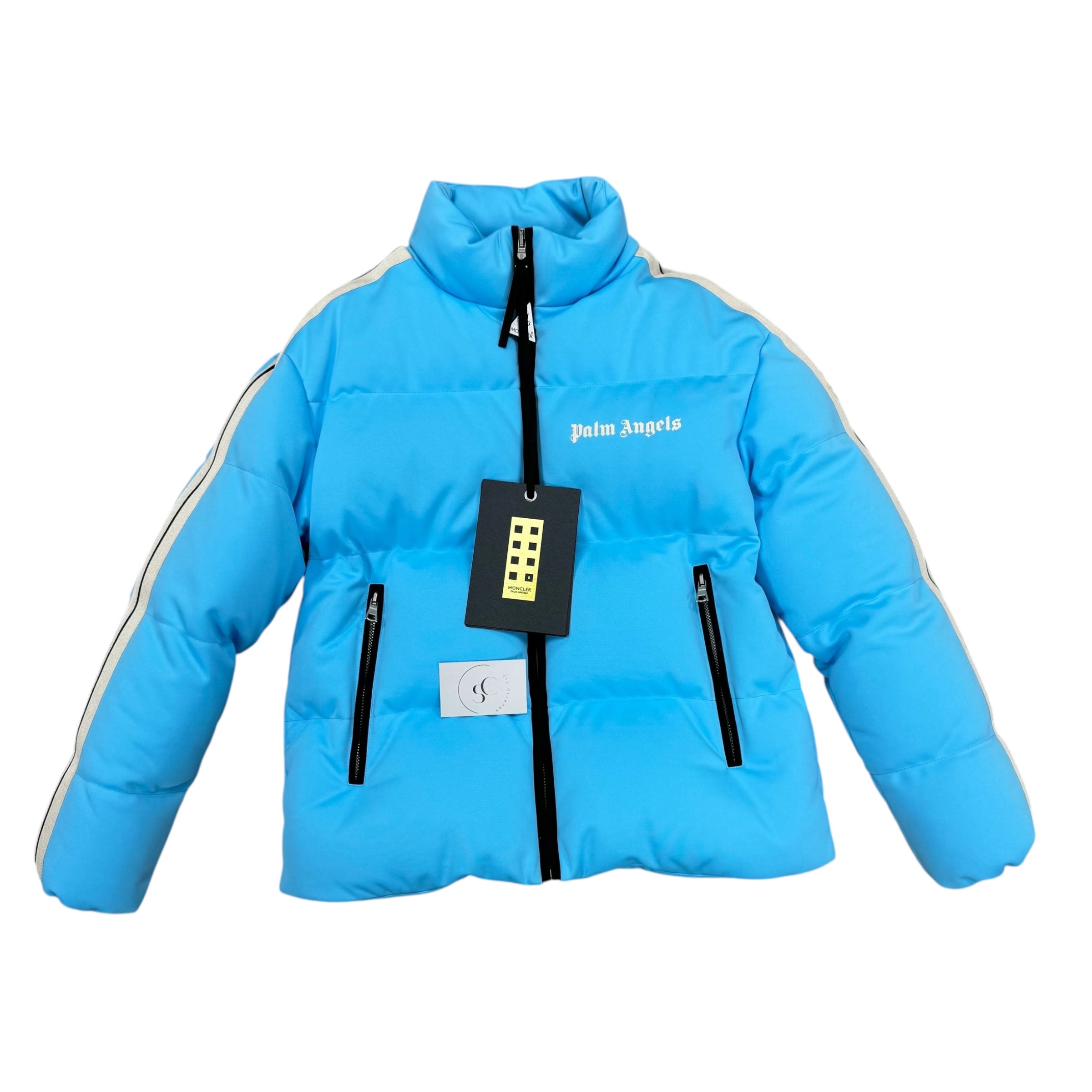 Palm Angels x Moncler Blue Puffer Jacket